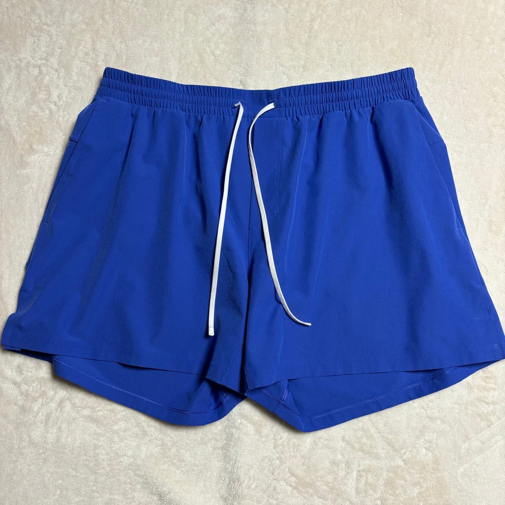 Lululemon Mens Pool Swim‎ Shorts Size XXL 5" Blue Lined Pockets Beach M7AWXS - Picture 3 of 12